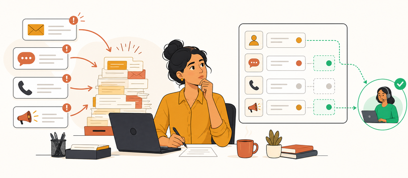 Support leader manages growing customer inquiries before outsourcing
