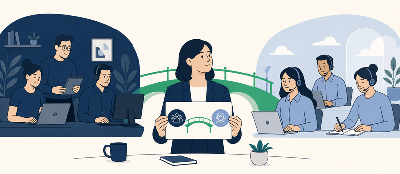 Business leader balances in-house and outsourced customer service teams