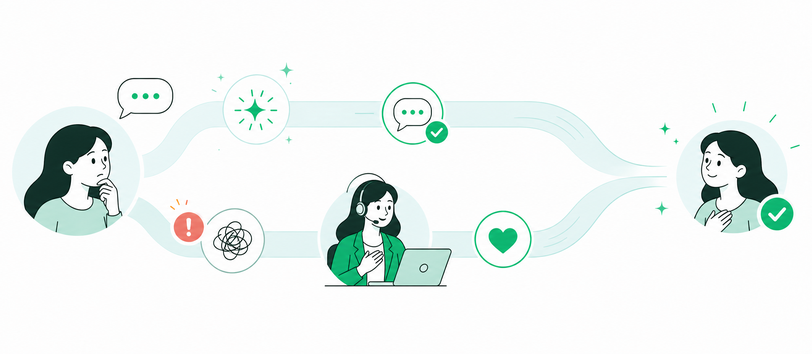 AI and human live customer support work together