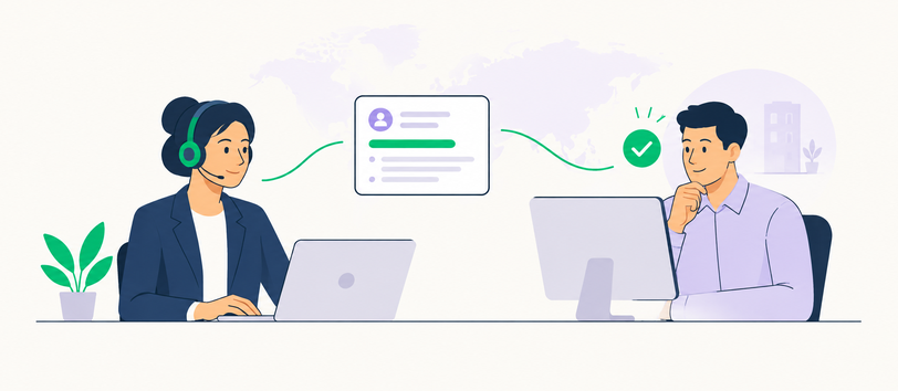 External customer care agents guided by brand standards