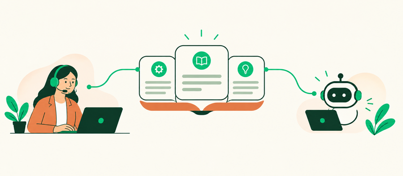 AI assistant retrieving accurate customer support knowledge