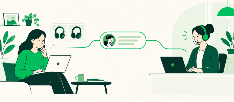 Live customer service outsourcing at a key buying moment