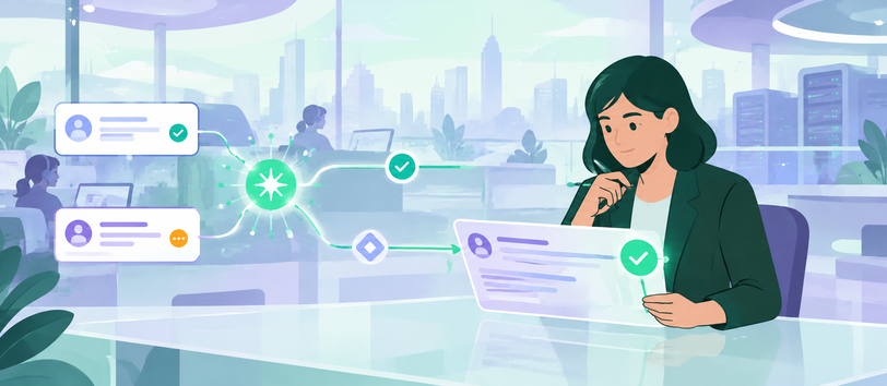 AI and human review in customer support outsourcing