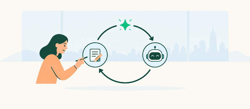 Continuous feedback improving a human in the loop workflow