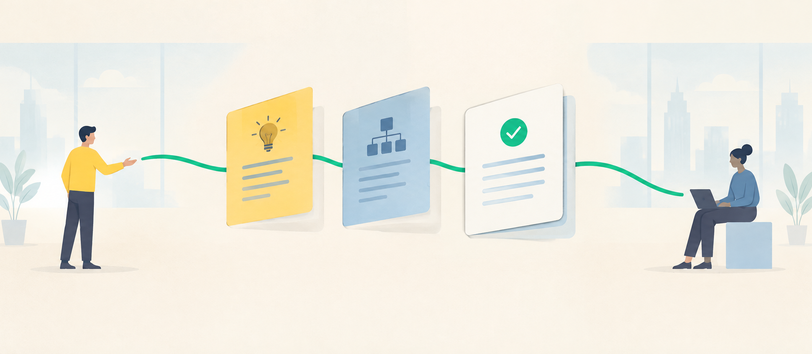 Structured knowledge transfer between internal experts and outsourced support agents