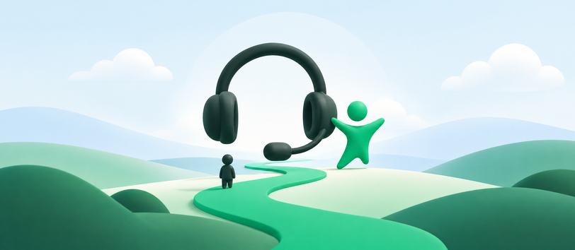 BPO customer service team combining AI assistance with human support