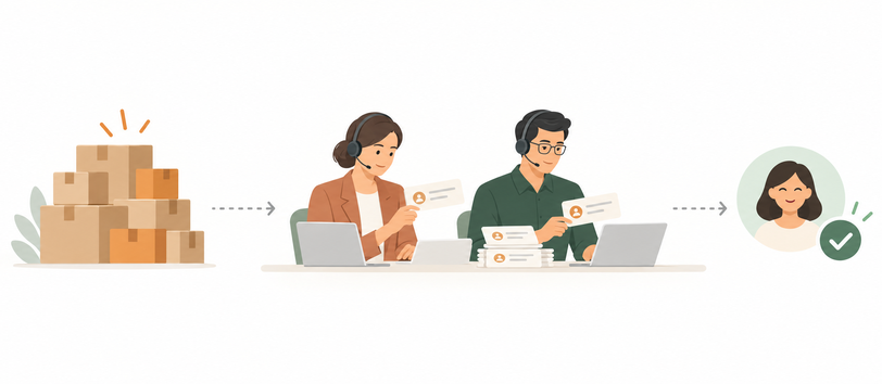 Peak-season ecommerce support capacity