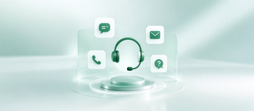 Customer service outsourcing communication channels and headset icon
